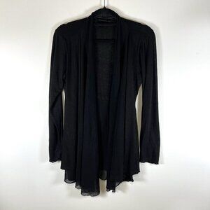 Cut Loose Size S Black Linen Open Duster‎ Cardigan Beach Coastal Lagenlook